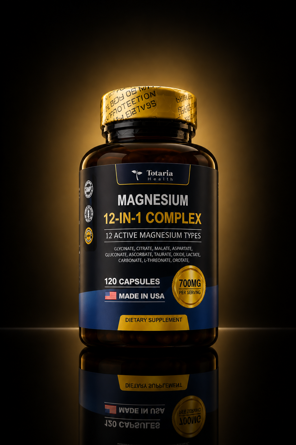Magnesium 12-in-1 Complex · 120 cápsulas · 700 mg por porción