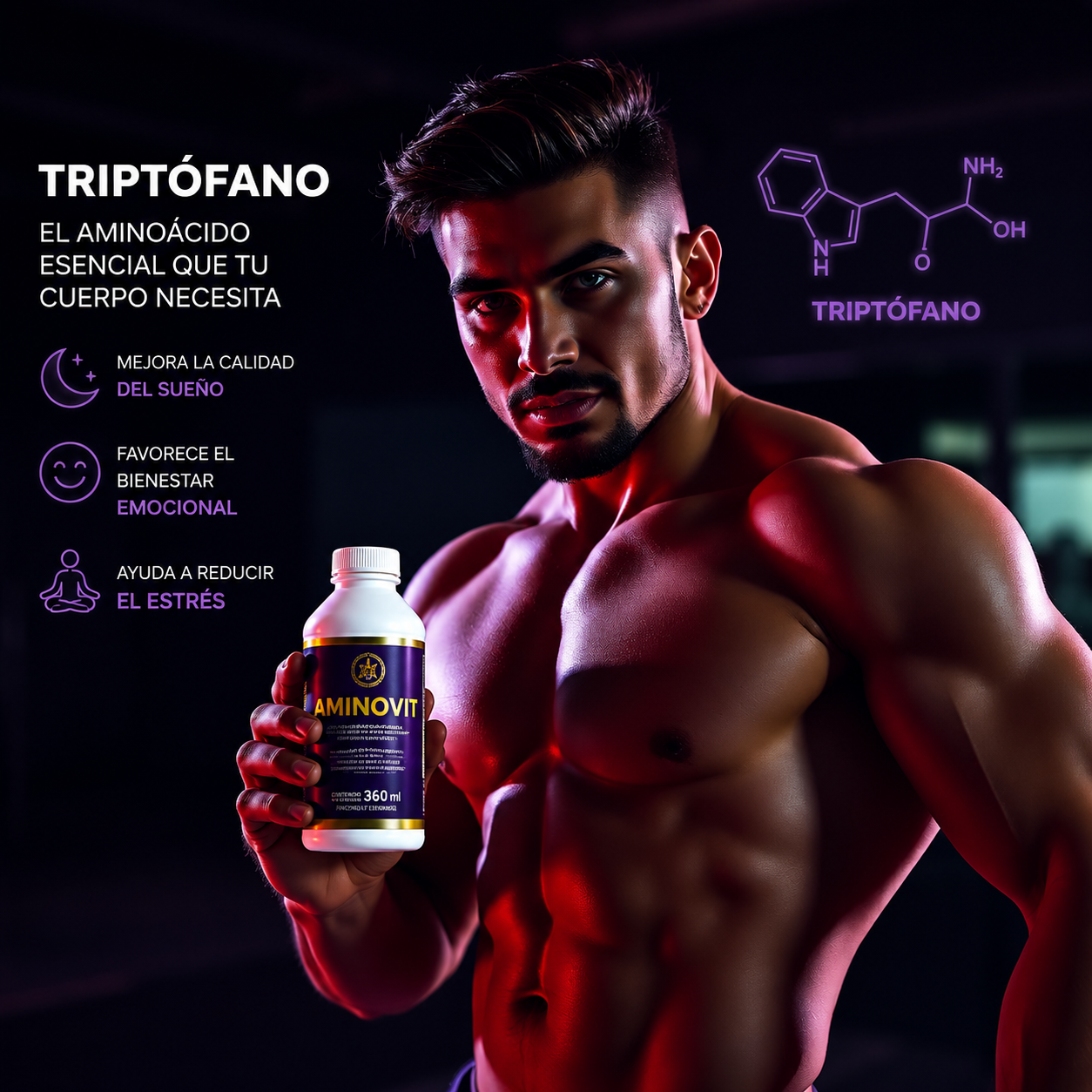 Deportista post entrenamiento con AMINOVIT